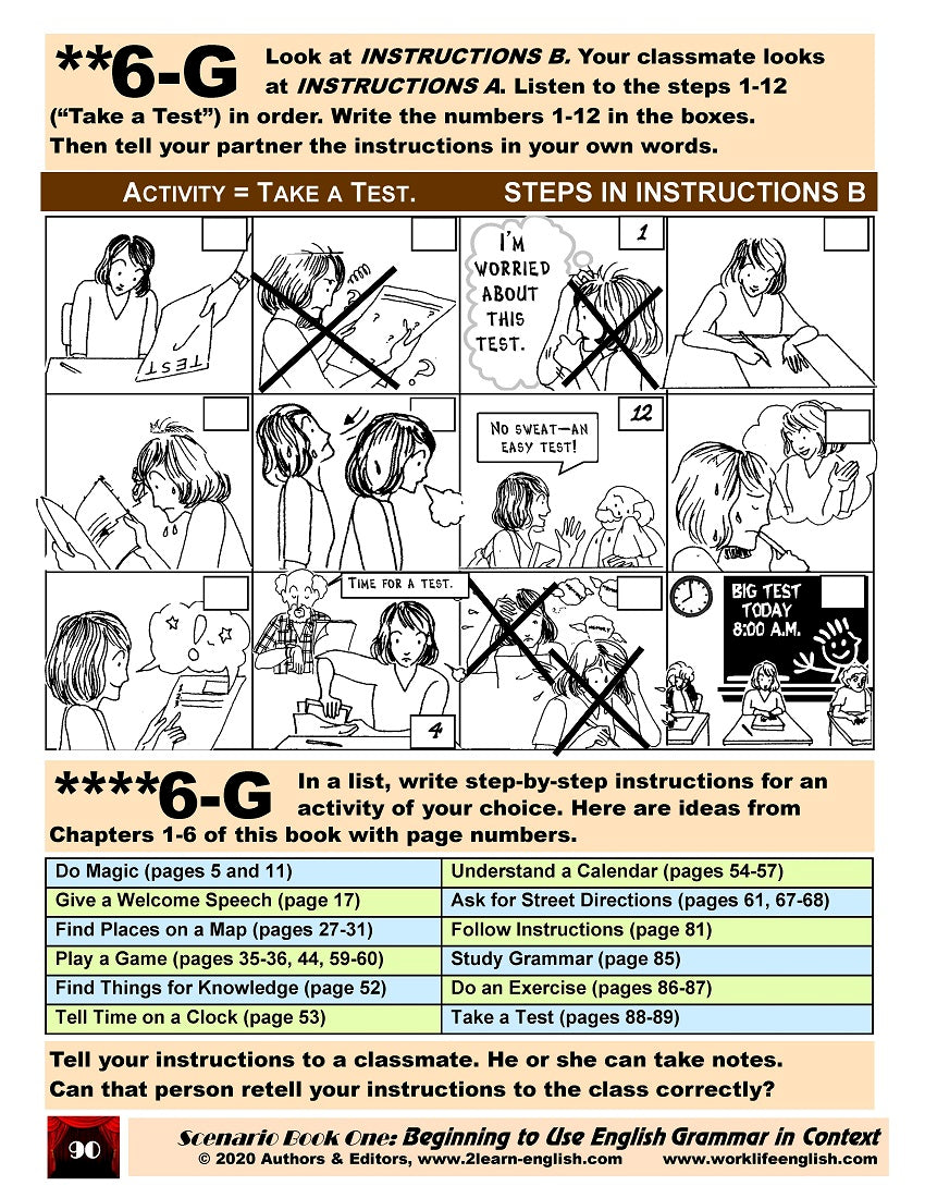 D-02.05 Get & Make Directive Sentences: Verbs (with Objects), (with Adverbs)