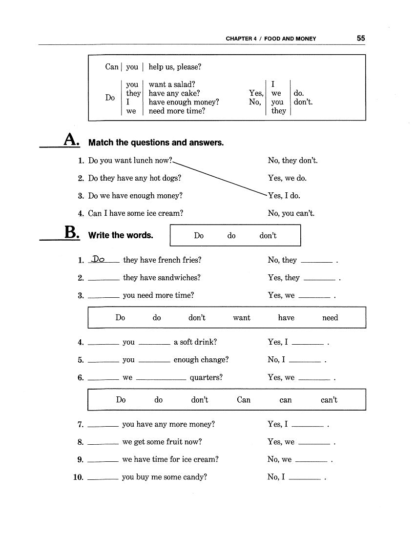 D-03.01 Put Simple Present Base Verbs into Statements & Questions