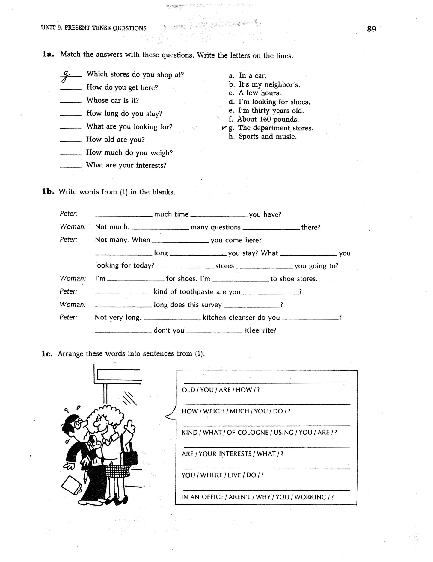 D-04.06 Ask & Answer Present Tense Questions: Simple Vs. Continuous