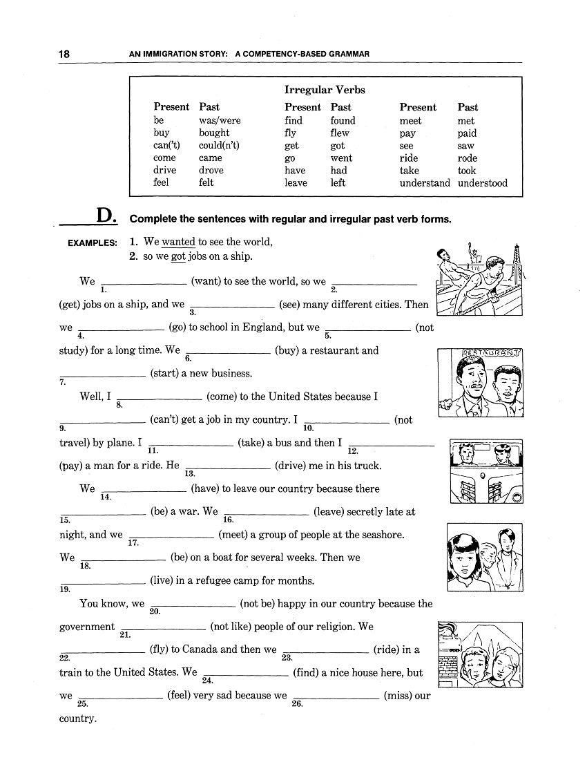 D-08.03 Make Past Statements with Regular & Irregular Verbs