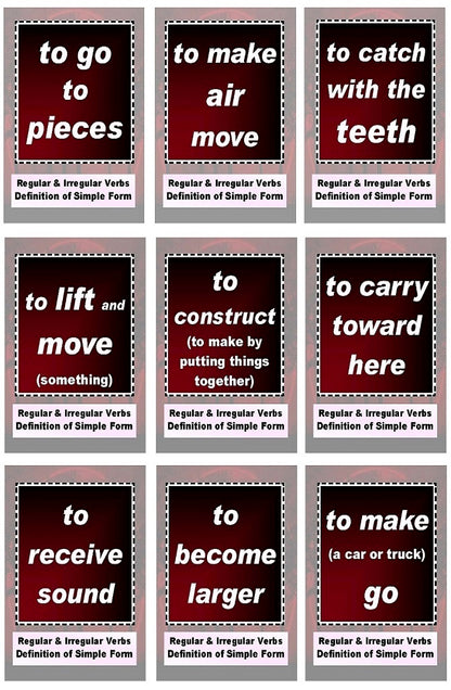 D-08.10 Get & Use a 72-Card Deck of Beginning-Level, Base + Past-Form Verbs
