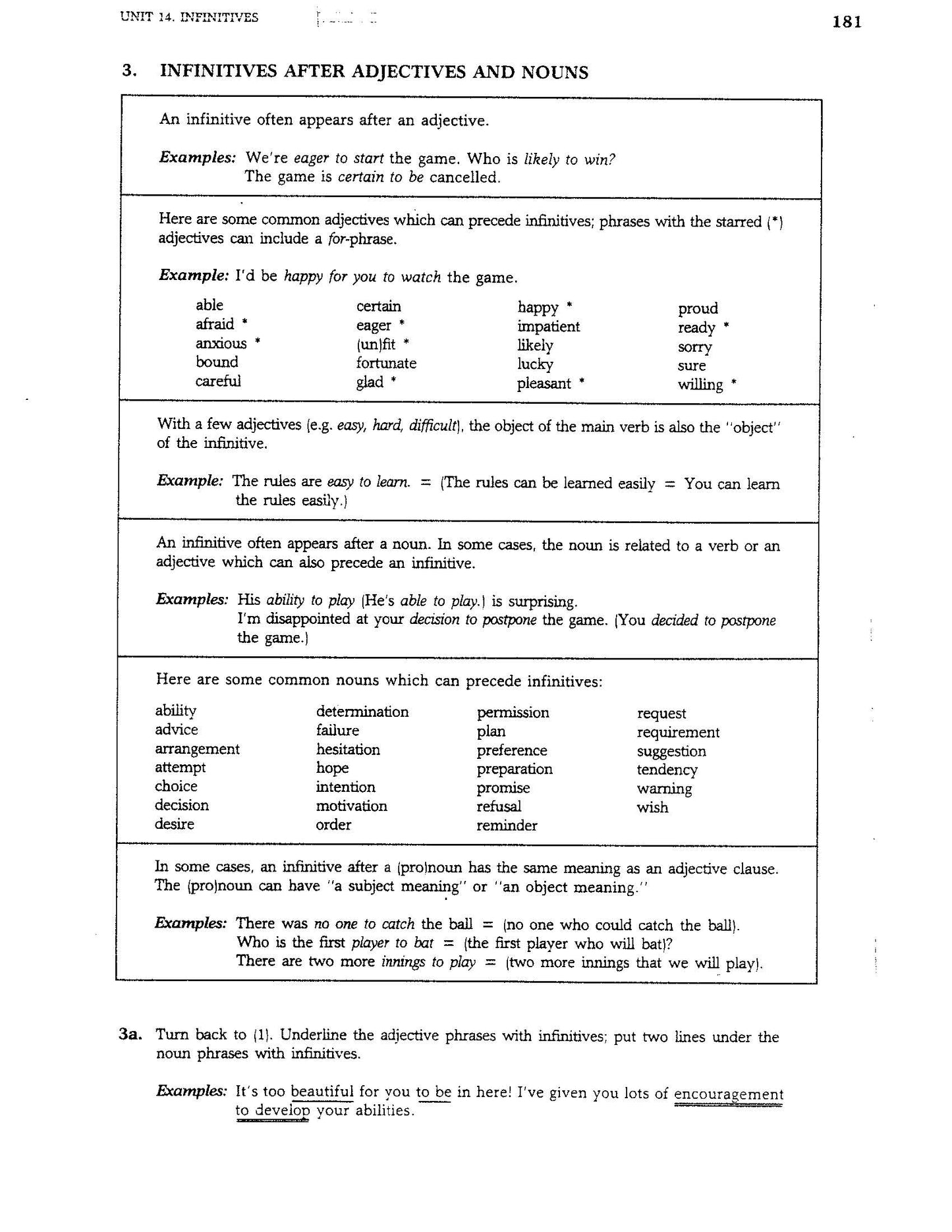 D-11.07 Get & Practice Specific Details of Uses of Infinitives