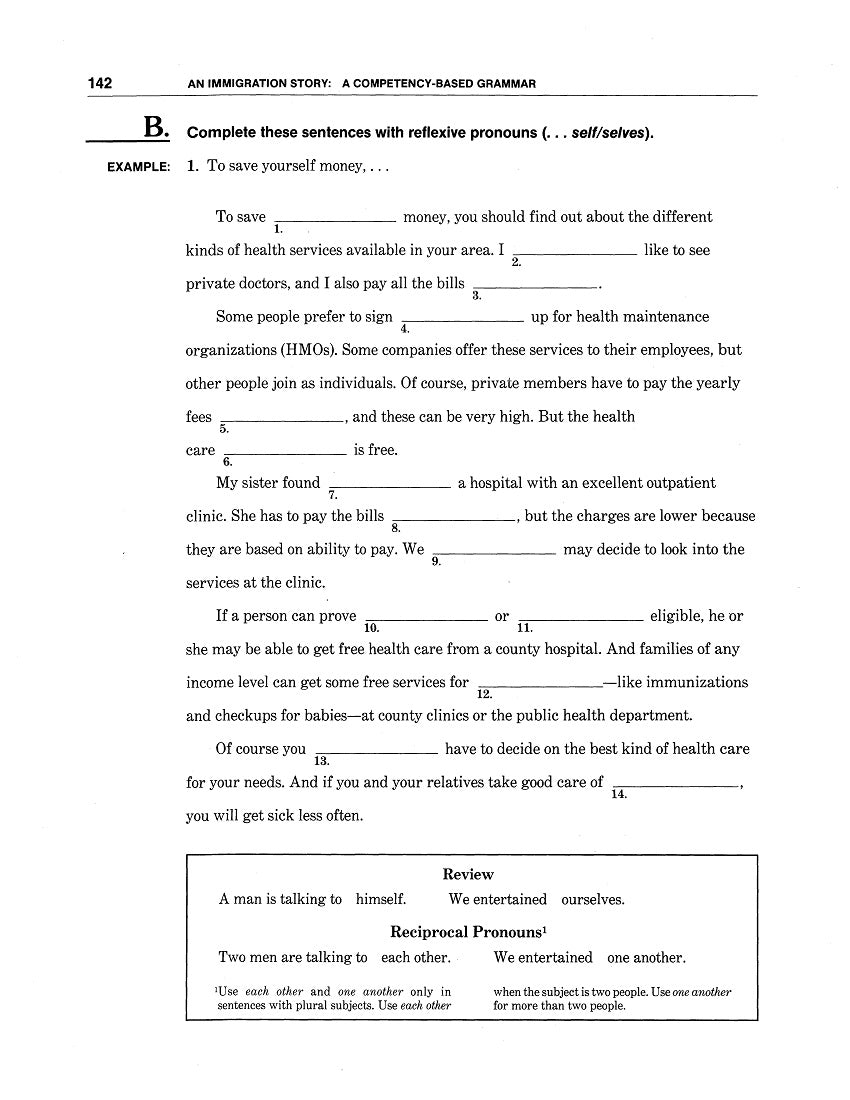 D-12.03 Use Not Only Personal But Also Reflexive & Reciprocal Pronouns