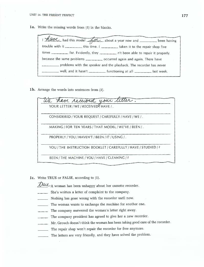 D-13.06 Use the Present Perfect in Statements, Questions, & Answers. Learn Past Participles. Add Present-Perfect Continuous Sentences