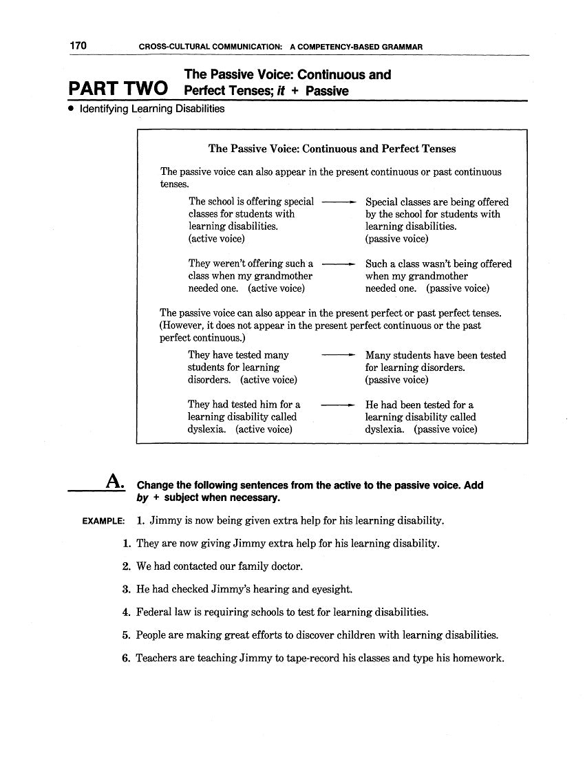 D-14.01 Passive Voice Verb Tenses