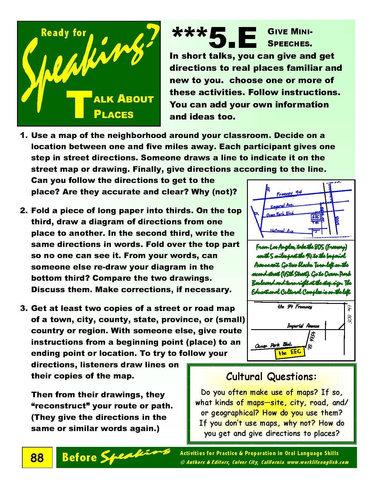 E-02.06 Ask, Give, & Follow Directions (with Place Names) in Sequence