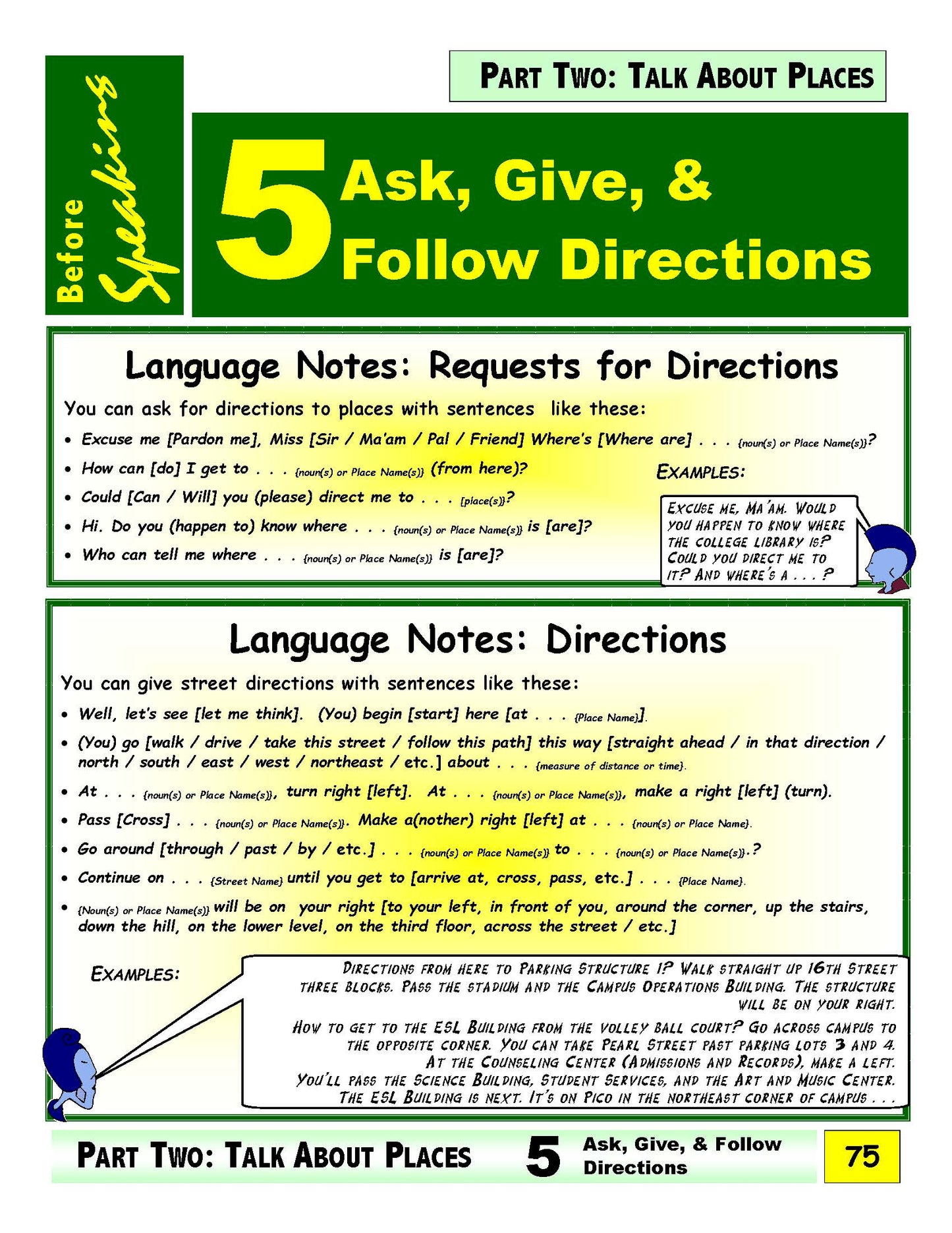 E-02.06 Ask, Give, & Follow Directions (with Place Names) in Sequence