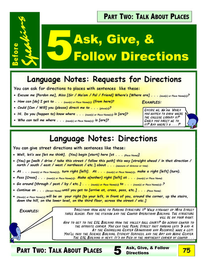 E-02.06 Ask, Give, & Follow Directions (with Place Names) in Sequence