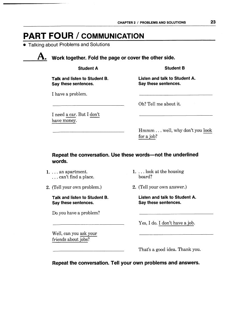 E-05.02 Continue Oral-Skills Instruction Describing & Solving Problems