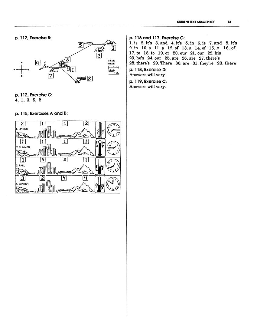 E-05.11 Refer to the Answer Keys for Text Exercises in Listening/Speaking Book 2