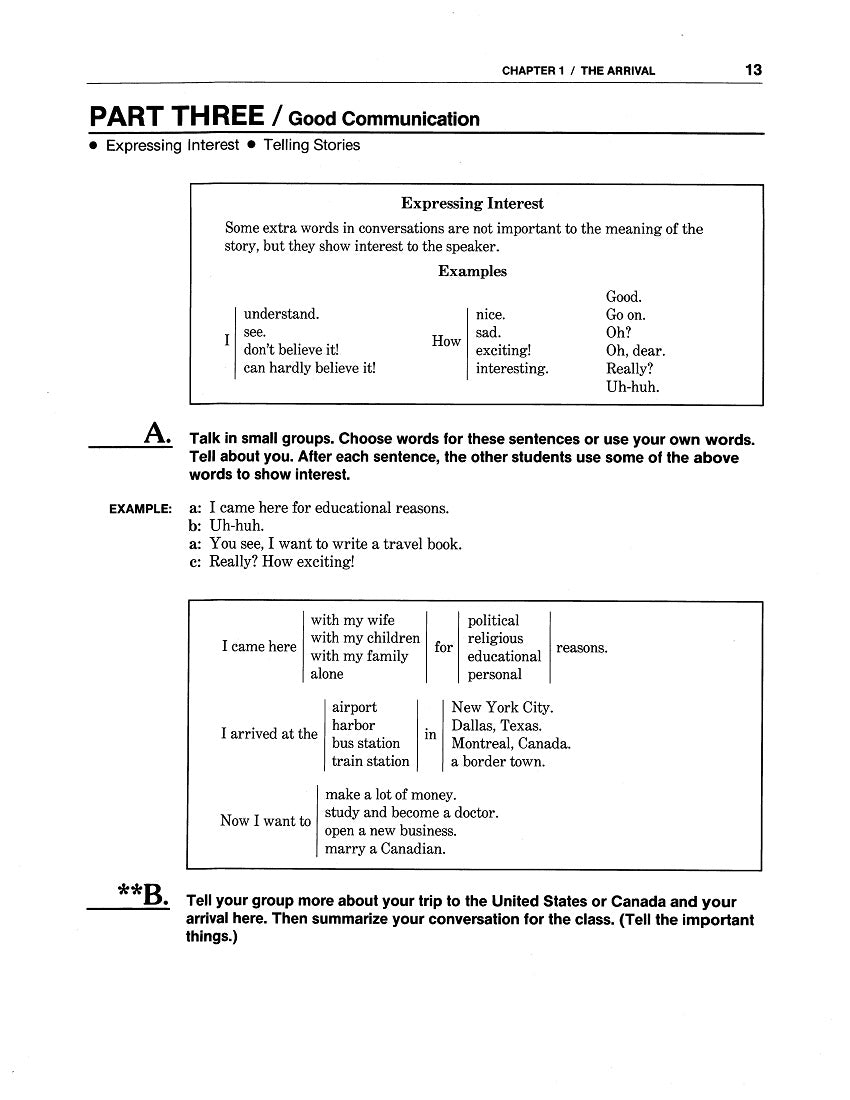 E-06.01 Try Familiar & New Oral-Skills Instructional Approaches Based on Immigrant Arrival Stories