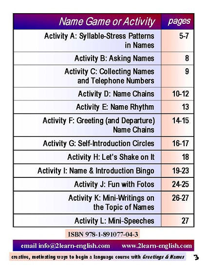 E-10.02b Get (Small-Format) Generic Ideas for Greetings & Names in Oral-Language-Skills Development