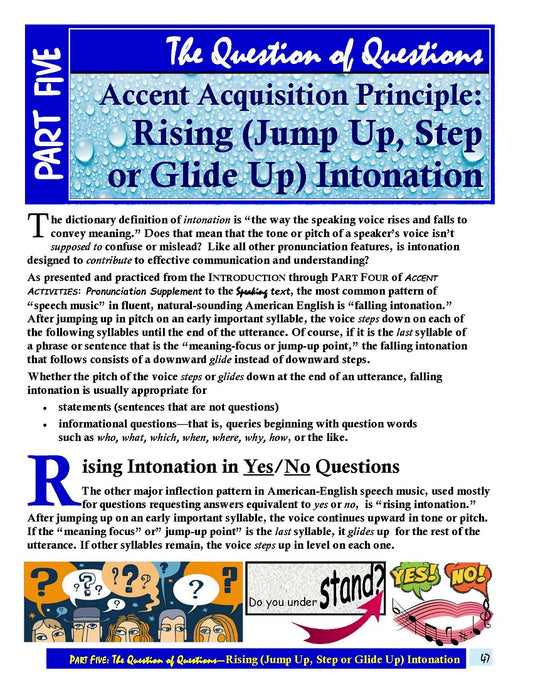 E-10.06 Get the Accent-Acquisition Principle of Rising Intonation (in Questions & Series)
