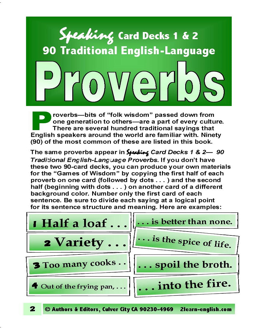 E-10.09b Use (Paraphrases of) Proverbs & Quotes for Instruction in Culture, Wisdom, & Human Values