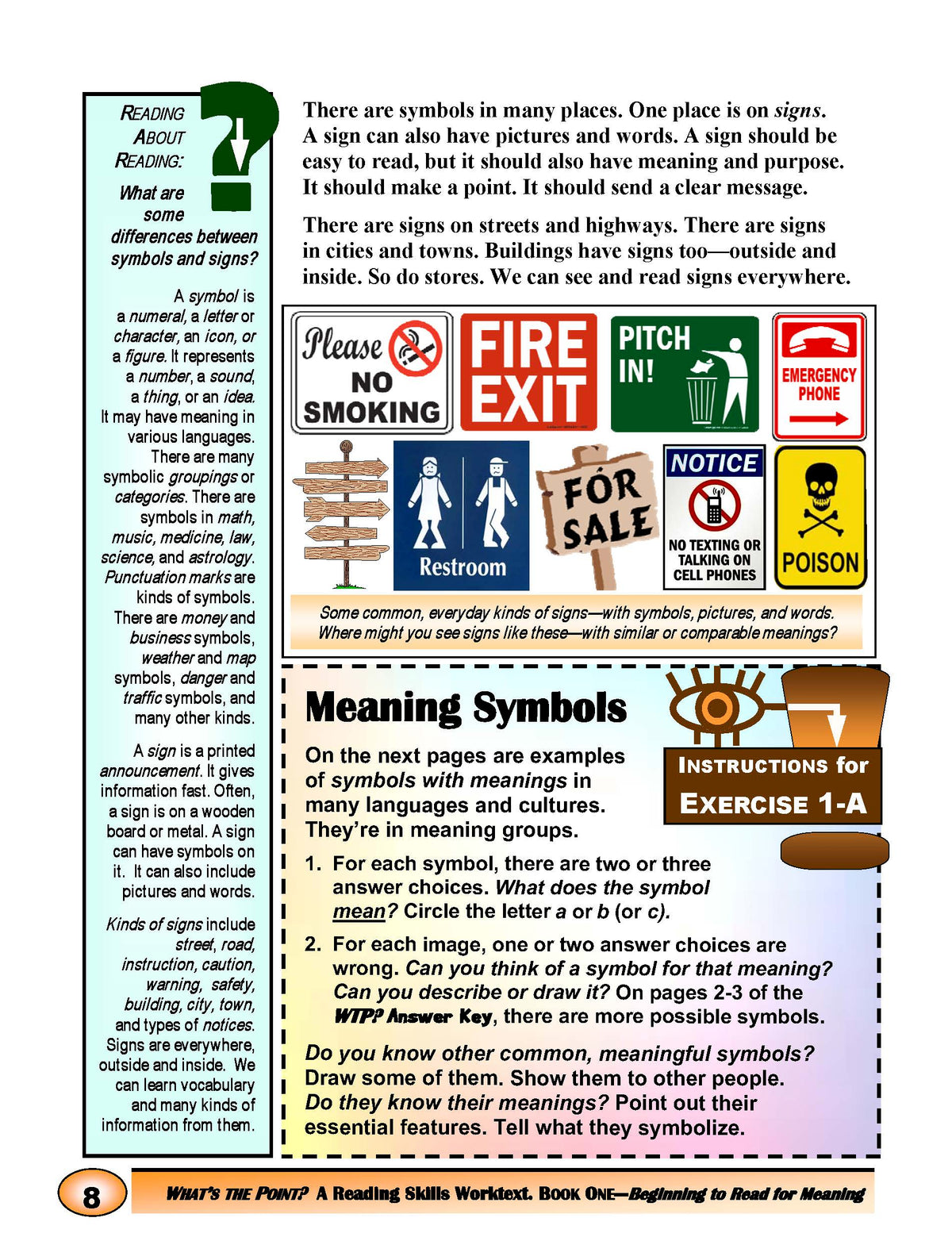 Visual Signs Work Visual Symbols Meanings