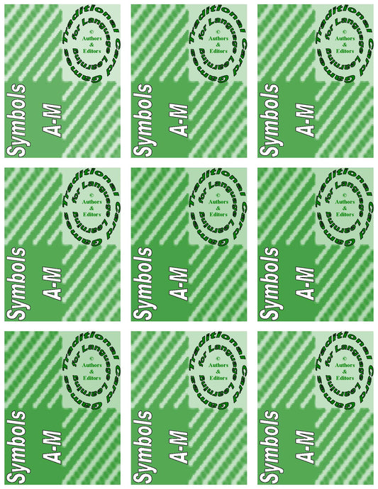 F-07.04b Produce & Use 104  Symbols Cards, in 26 Meaning Categories A-M & N-Z