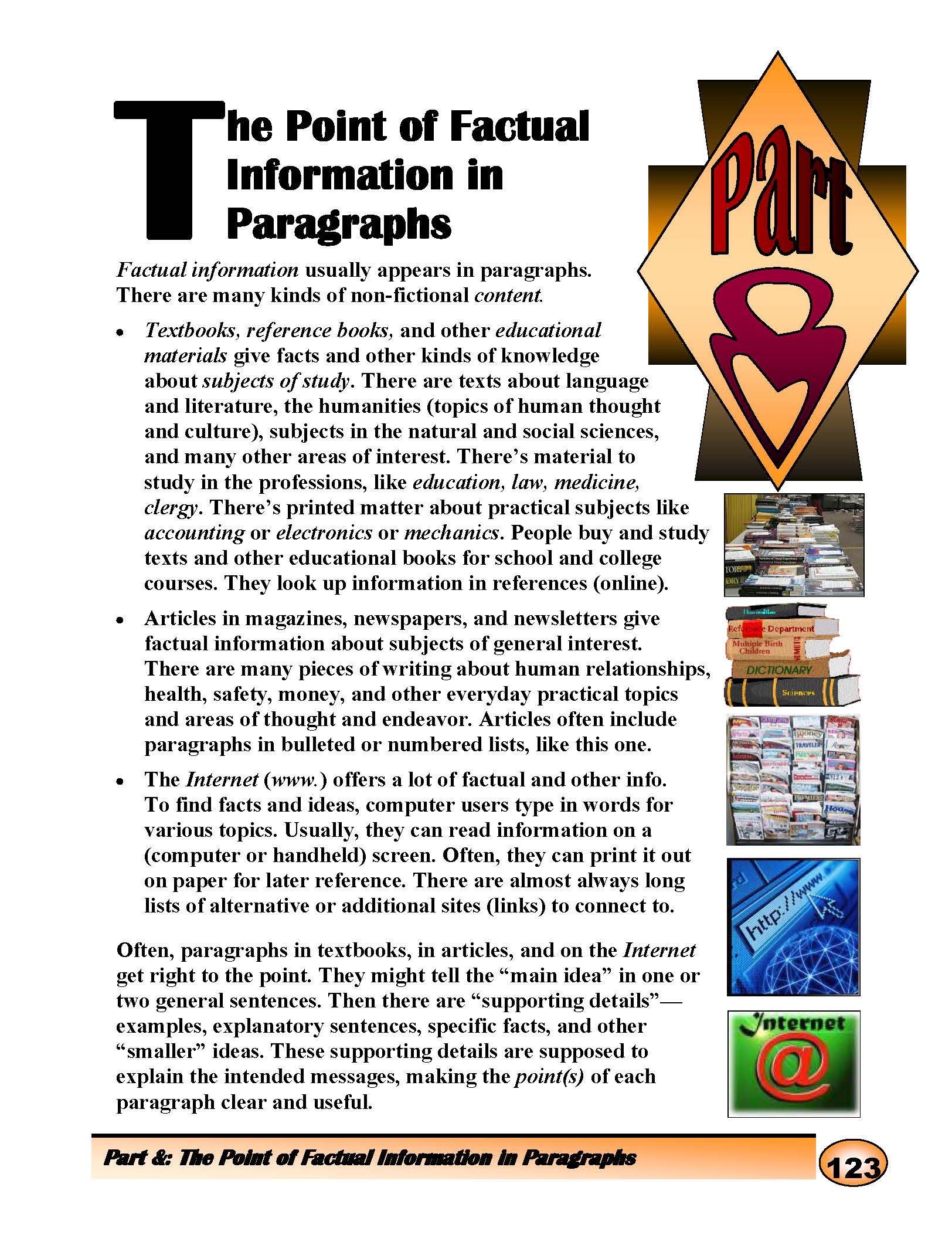 F-10a The Point of Factual Information in Paragraphs – Work/Life English