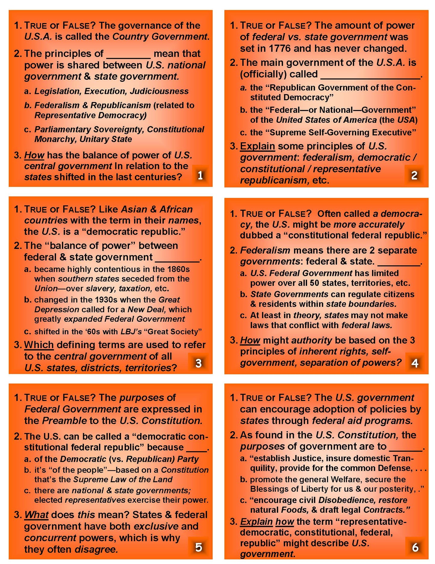 H-02.14b ESL Immigration: 6 Topics; 3 Forms of Questions & Answers