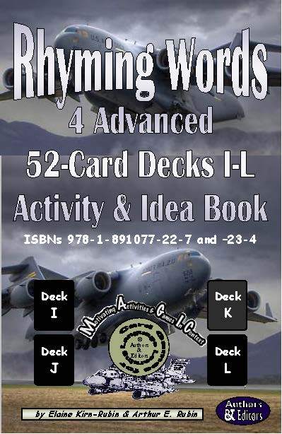 D. Rhyming Words <br/> Level 4 = Advanced <br/> Four 52-Card Decks I-J + 60-Page Activities & Ideas Book