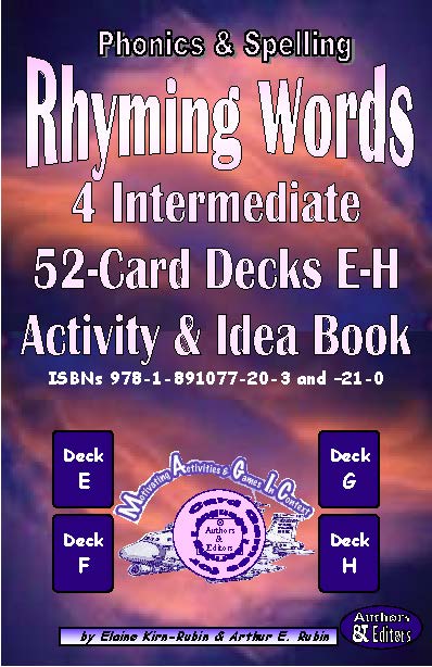 B. Rhyming Words Level 3 = Intermediate Four 52-Card Decks E-H + 56-Page Activities & Ideas Book