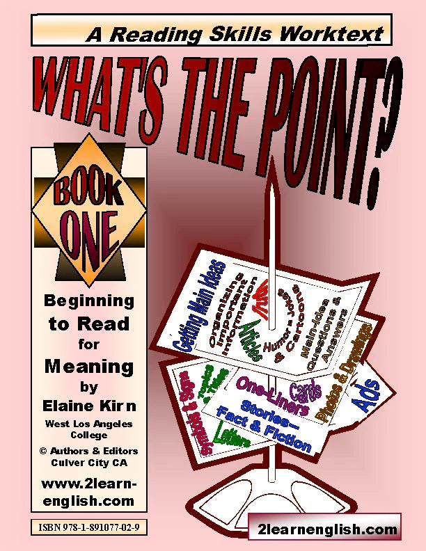F-1: What's the Point? Book One. A Reading Skills Worktext (Print Version + Shipping)